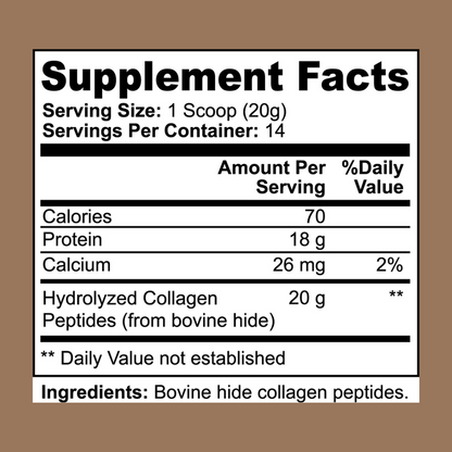 Grass-Fed Hydrolyzed Collagen Peptides (Chocolate)