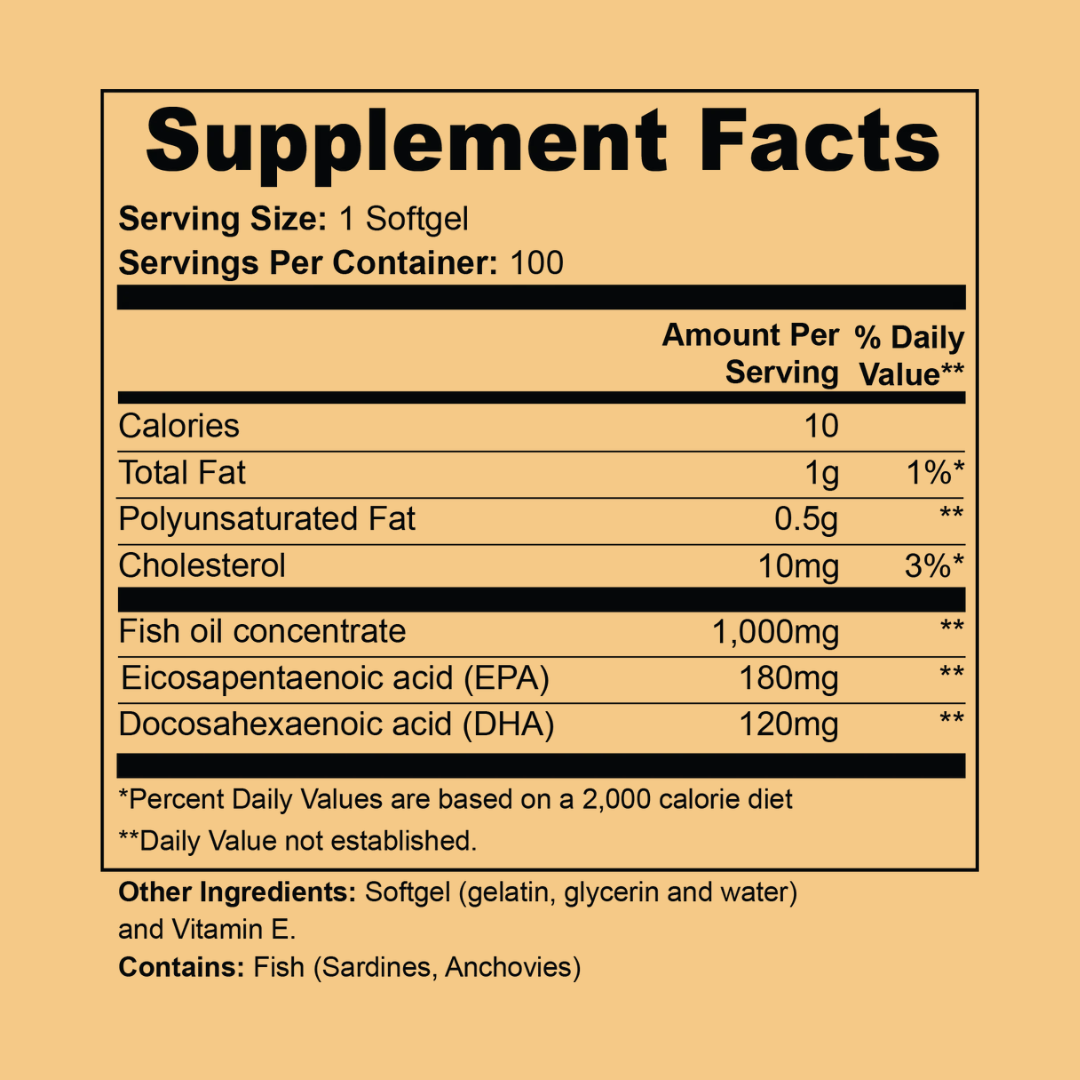 Omega-3 EPA 180mg + DHA 120mg